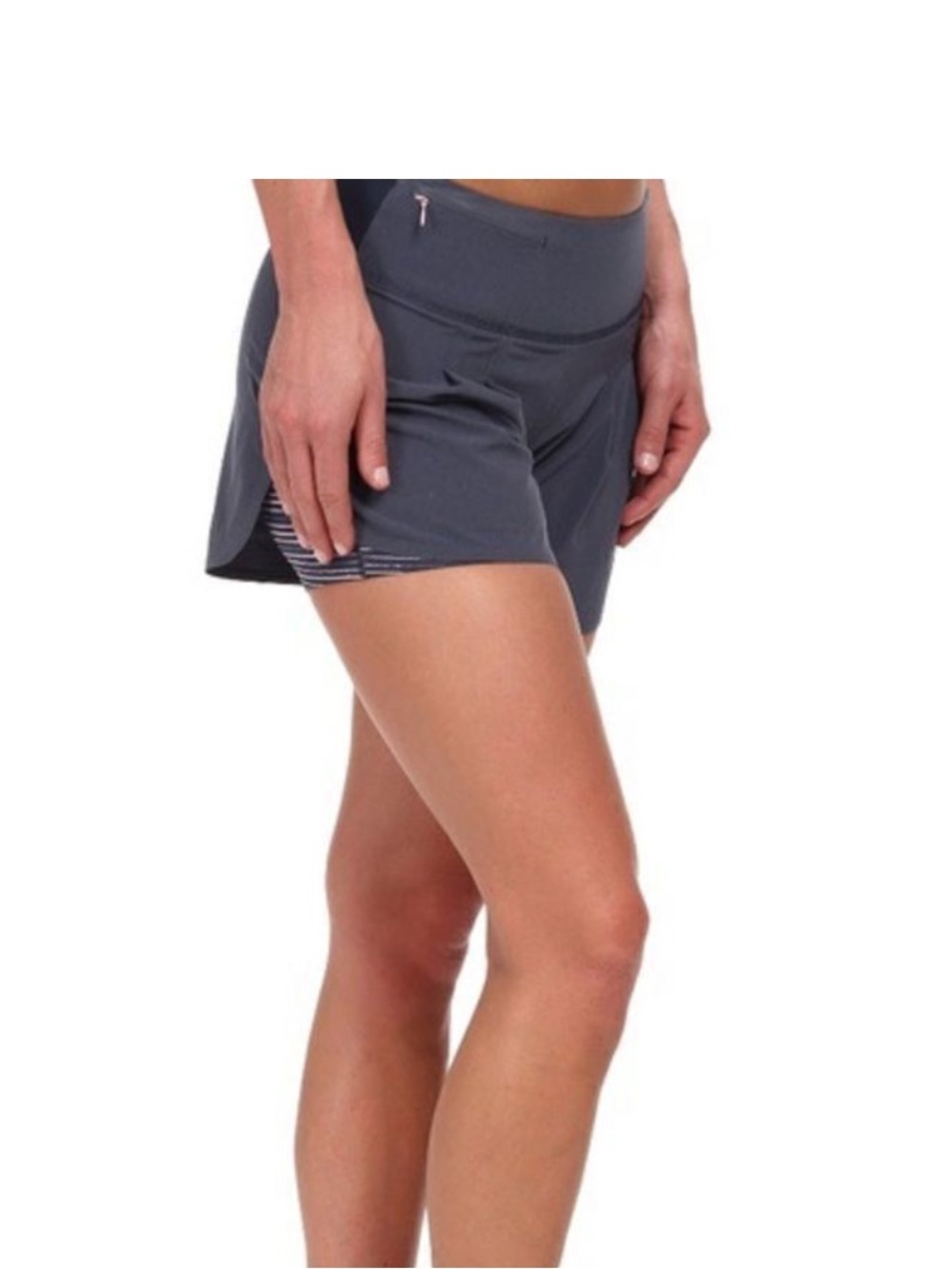 Brooks pure project Slate Gray blue Athletic Shorts size XS side slit running